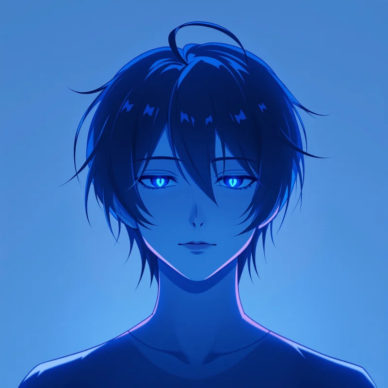 calm Nagi Seishiro portrait with soft highlight edges for social media avatar