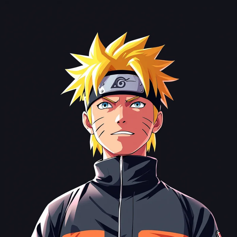 Dynamic Shinobi Naruto PFP high contrast Naruto anime avatar