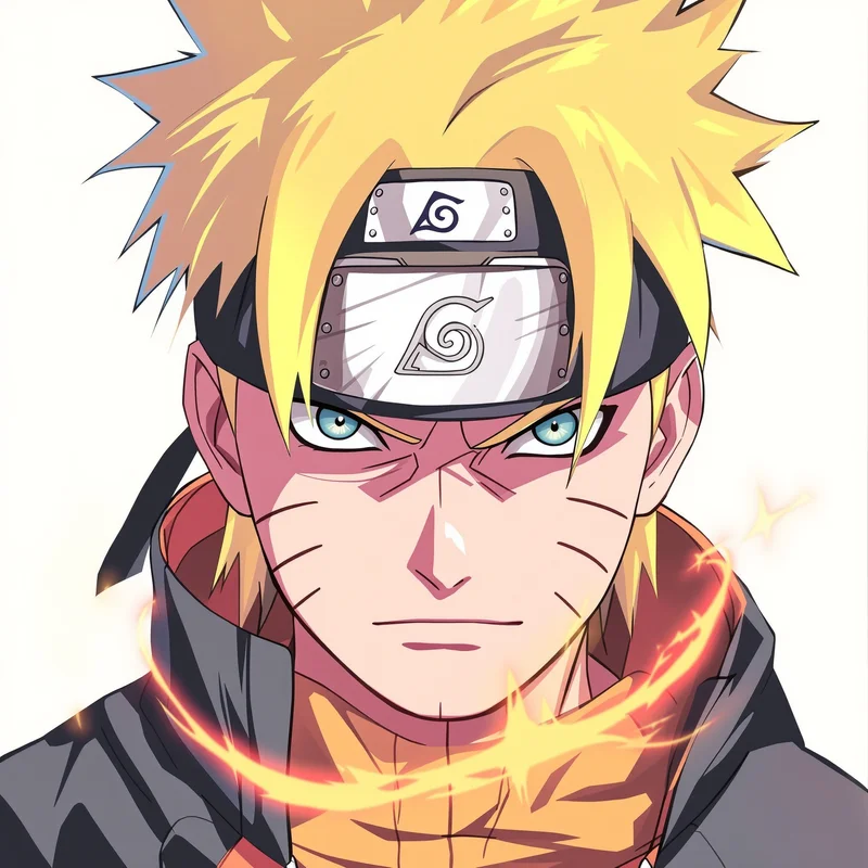 Fox Chakra Glow Naruto PFP clean background anime avatar portrait