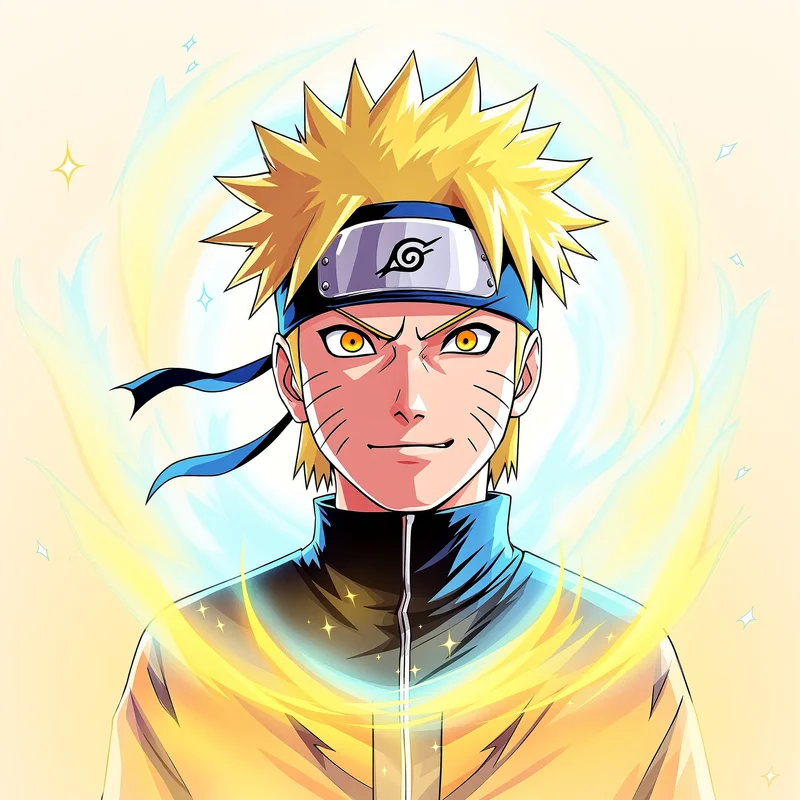 Golden Chakra Naruto PFP clean background anime avatar portrait