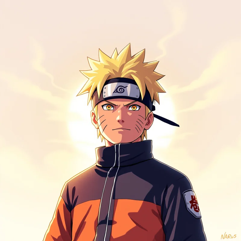 Golden Resolve Naruto PFP high contrast Naruto anime avatar