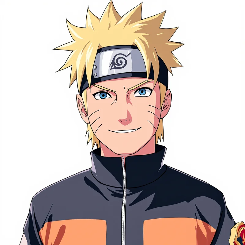 Lightning Ninja Naruto PFP clean background anime avatar portrait