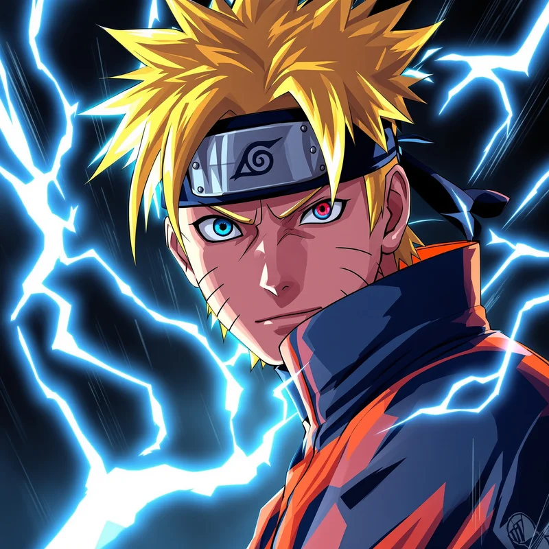 Radiant Hero Naruto PFP clean background anime avatar portrait
