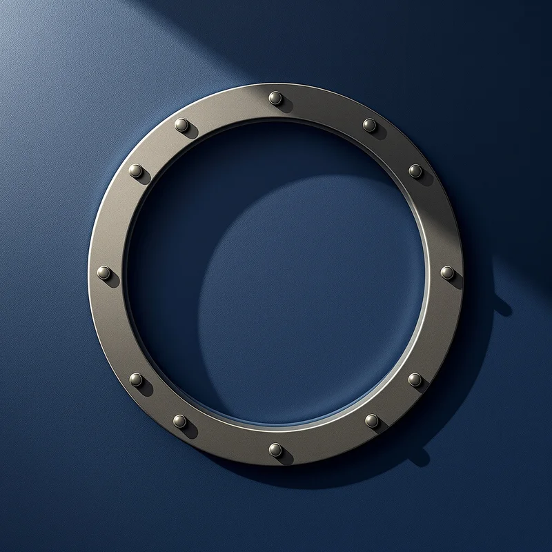 Porthole Shadow Navy Background