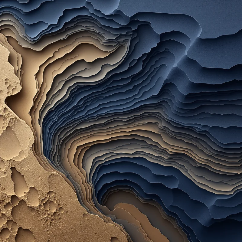Trench Profile Navy Background