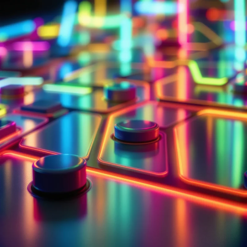Arcade Glow Panel Neon Background