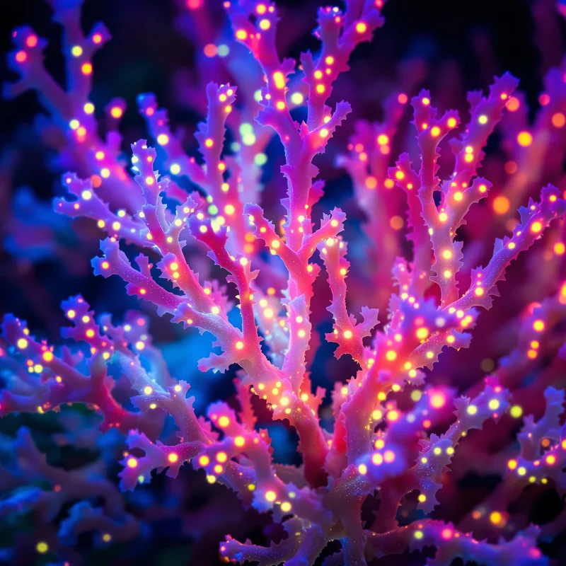 Biolumina Coral Haze Neon Background