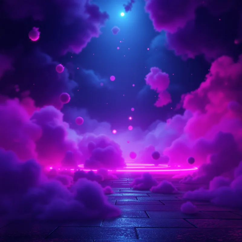 Cosmic Club Fog Neon Background