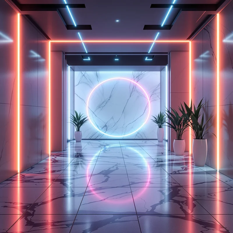 Eternal soft neon background
