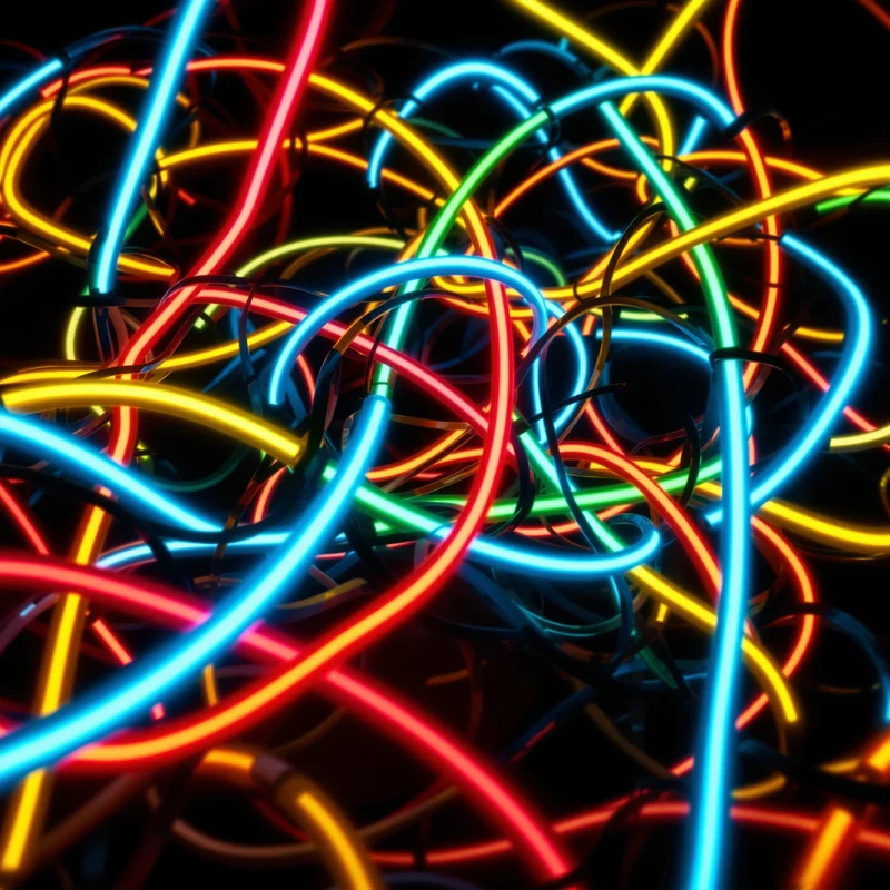 Fluoro Wire Nest Neon Background