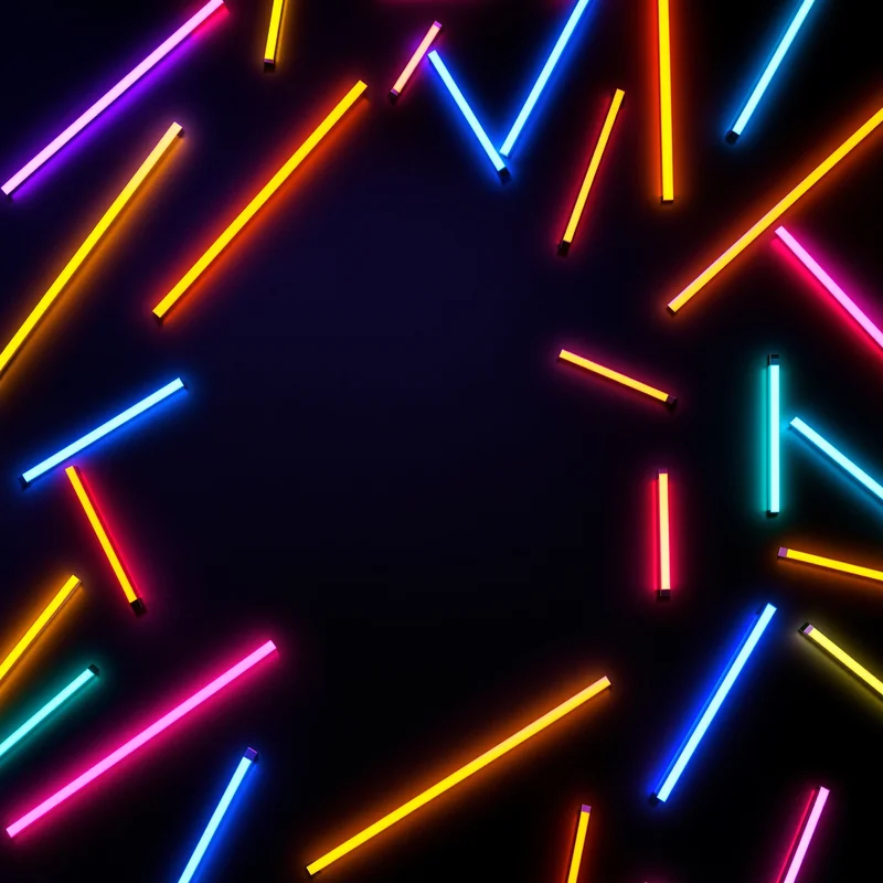 Glowstick Scatter Field Neon Background