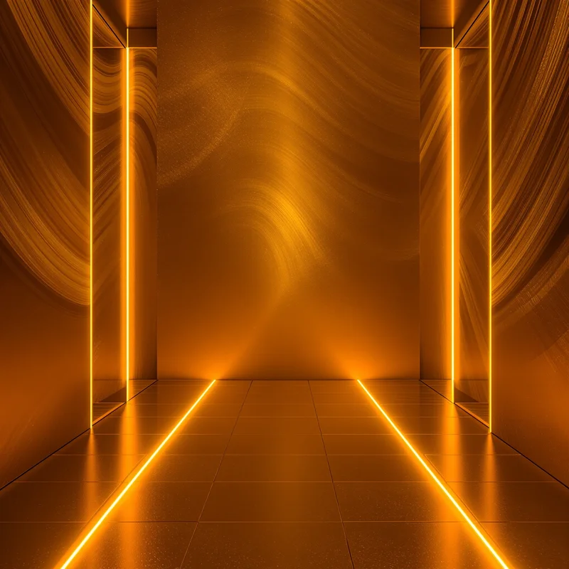 Golden soft neon glow background