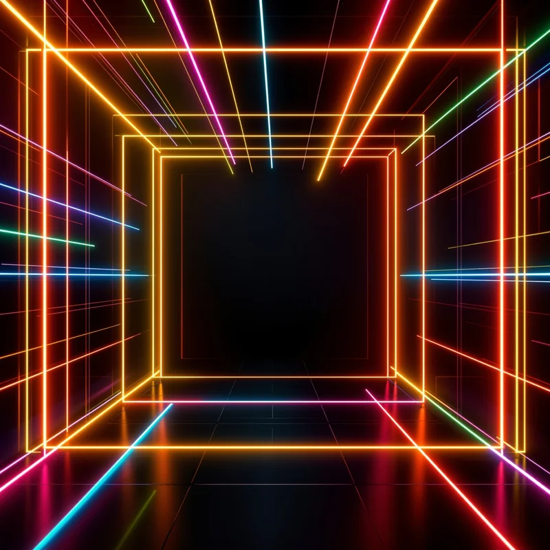 Laser Grid Bloom Neon Background