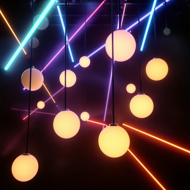 Laser Orb Canopy Neon Background