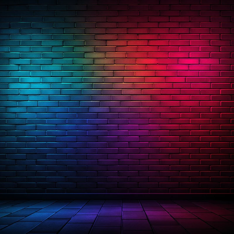 Luminous Brick Wash Neon Background