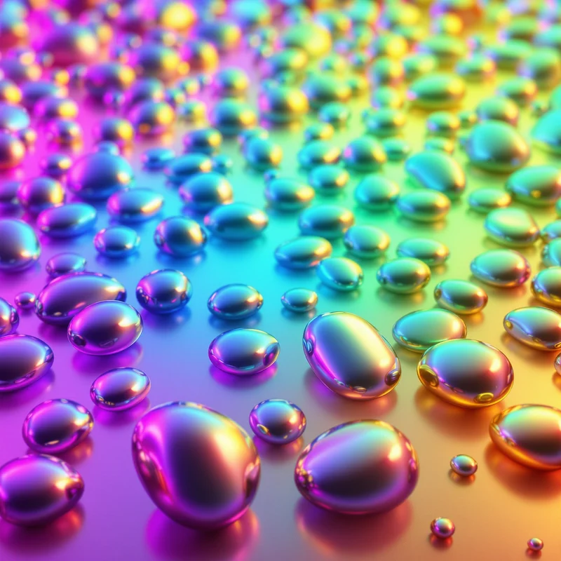 Neon Chrome Pebble Background