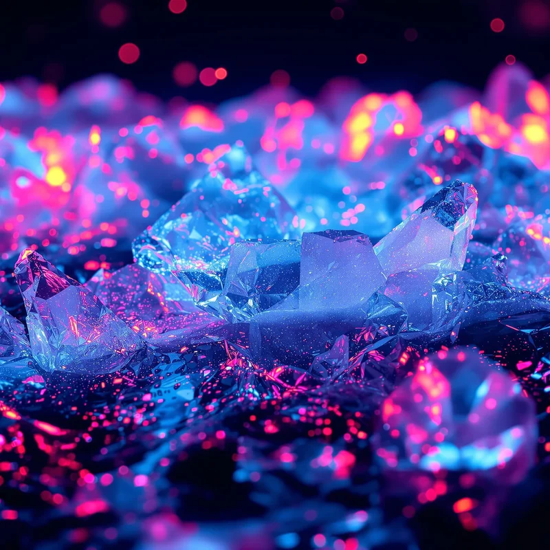 Neon Ice Caustic Background