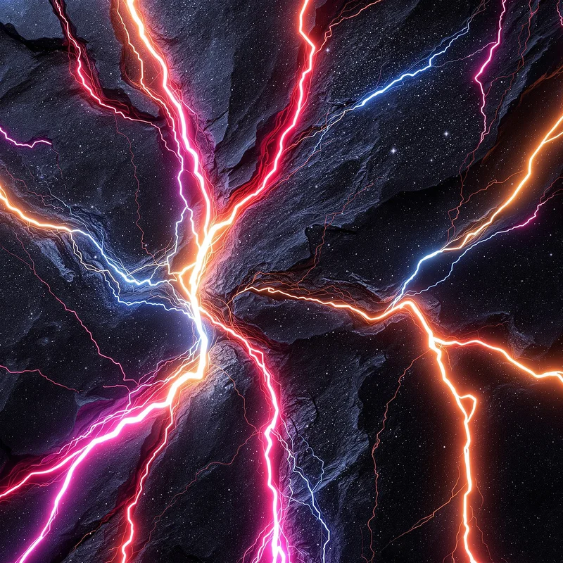 Neon Marble Vein Background