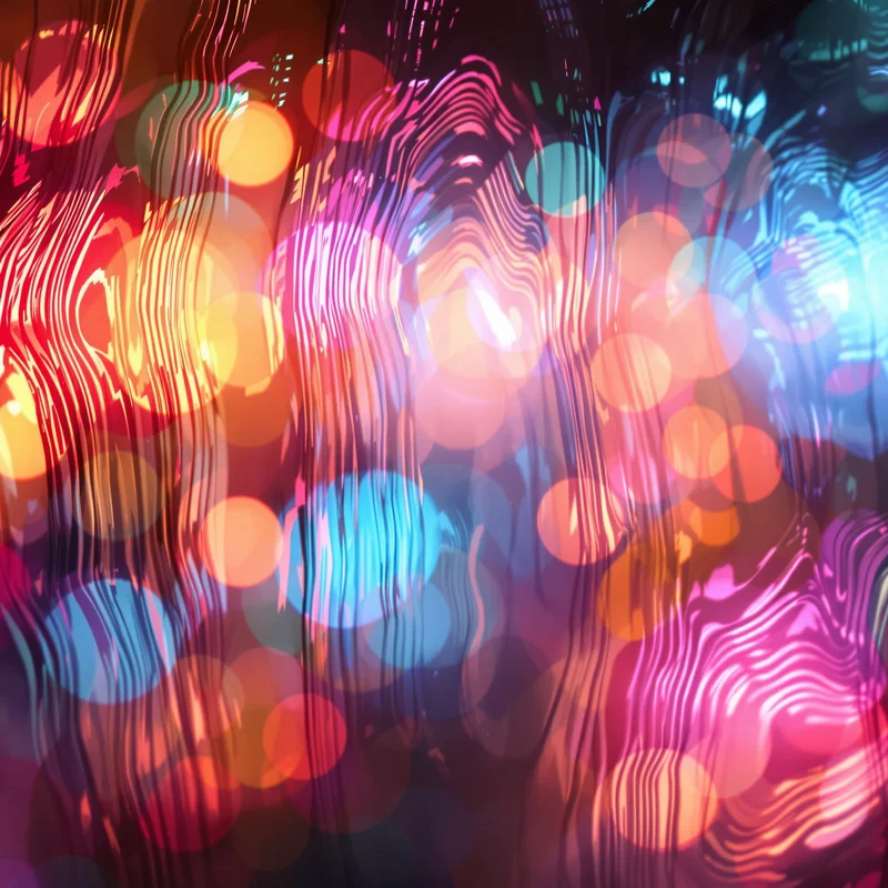 Neon Ripple Glass Background