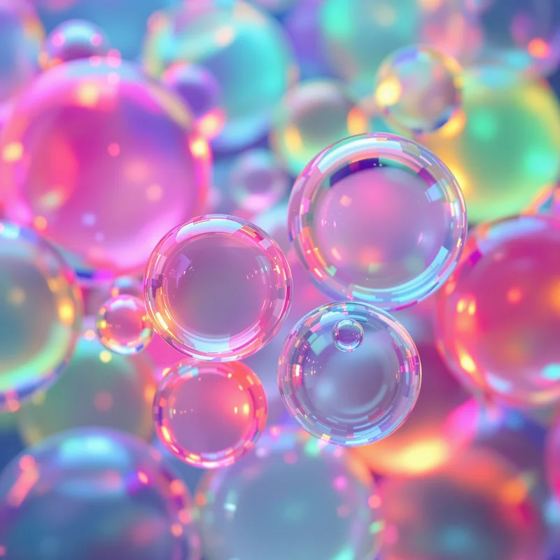Plasma Bubble Cluster Neon Background