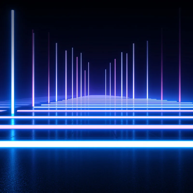 Plasma Tube Horizon Neon Background