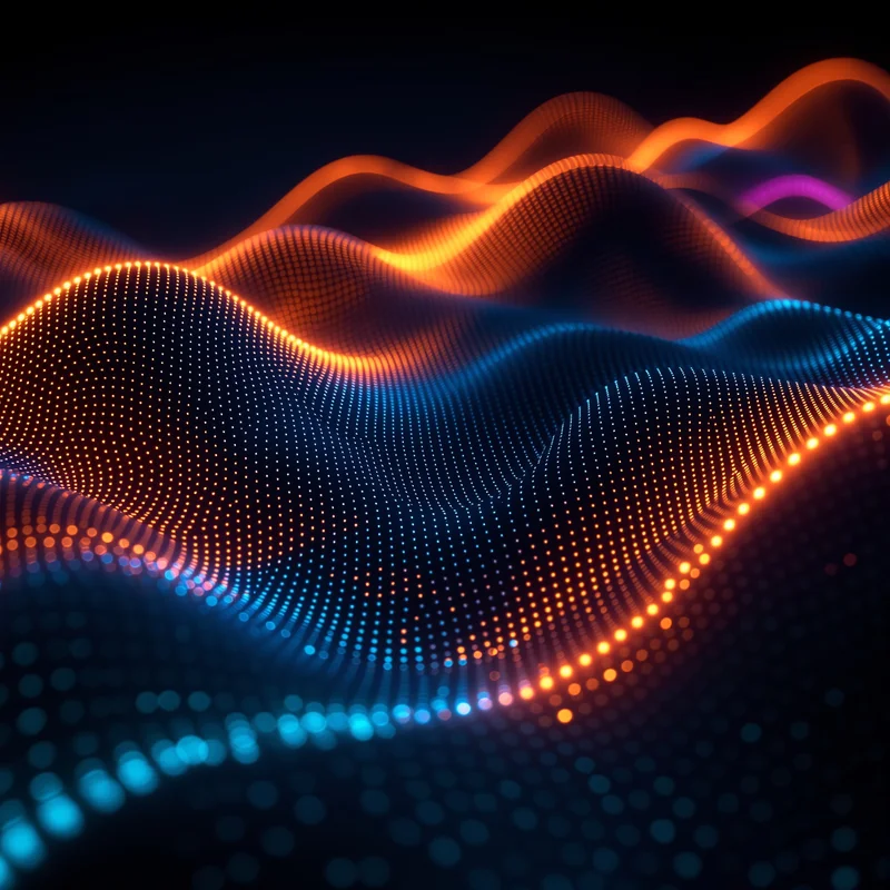Voltage Mesh Wave Neon Background
