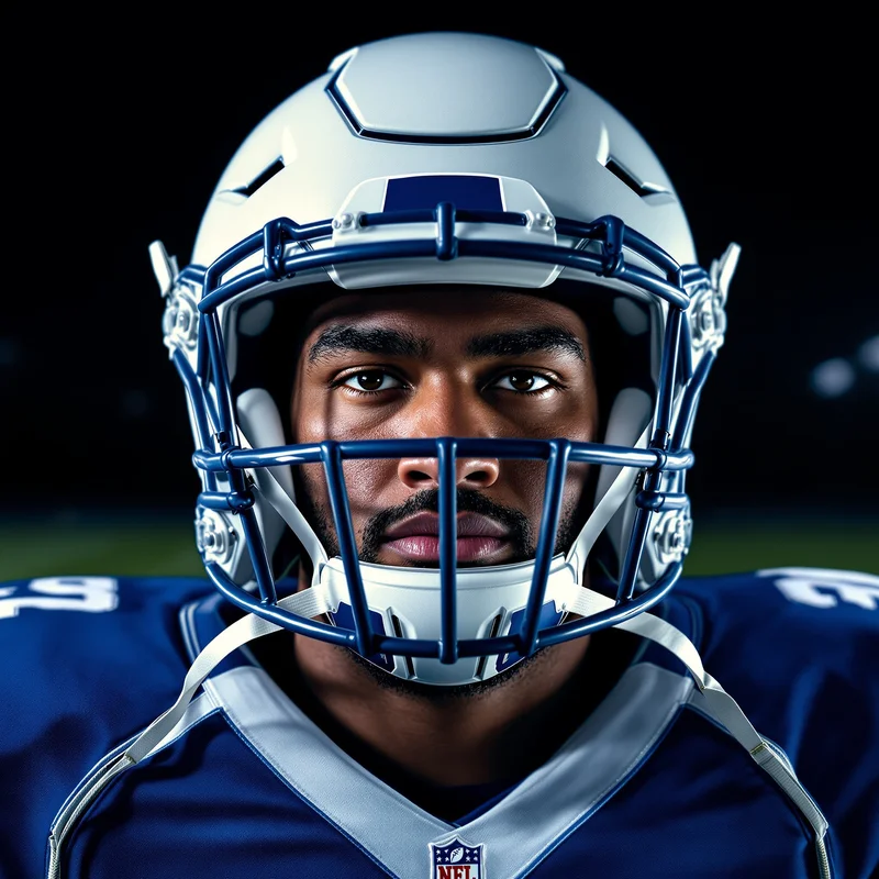 NFL avatar profile image with competitive focus