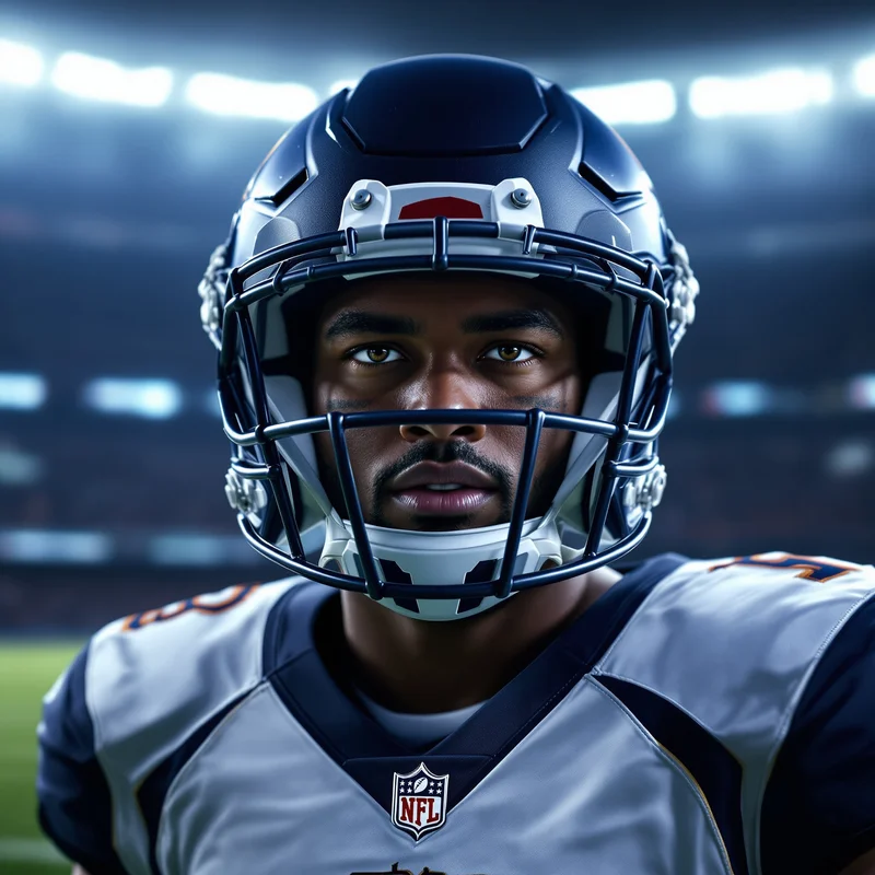 NFL avatar portrait with intense energy