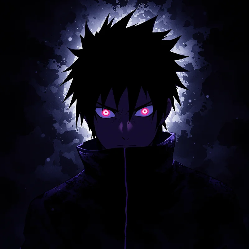 intense Obito anime portrait with dramatic expression for anime icon design