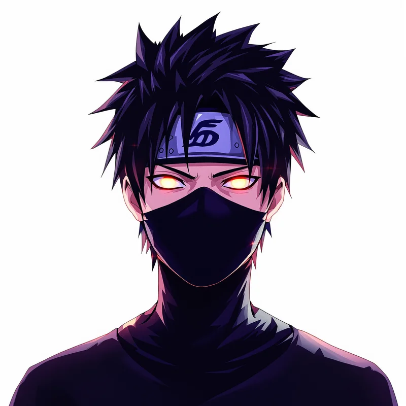 Obito anime profile avatar with clean square composition for dark PFP styling