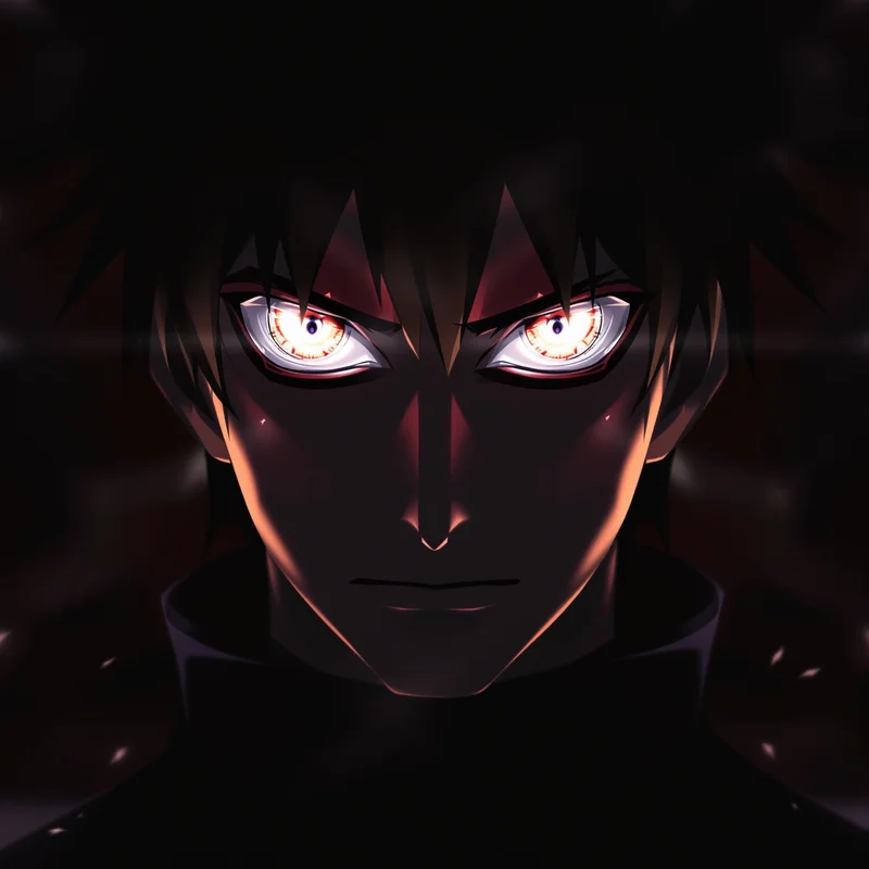 intense Obito anime portrait with dramatic expression for anime account visuals