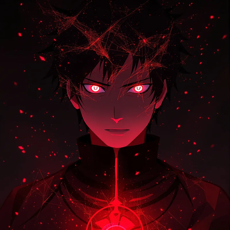 dark Obito avatar portrait with sharingan aura for social avatar use