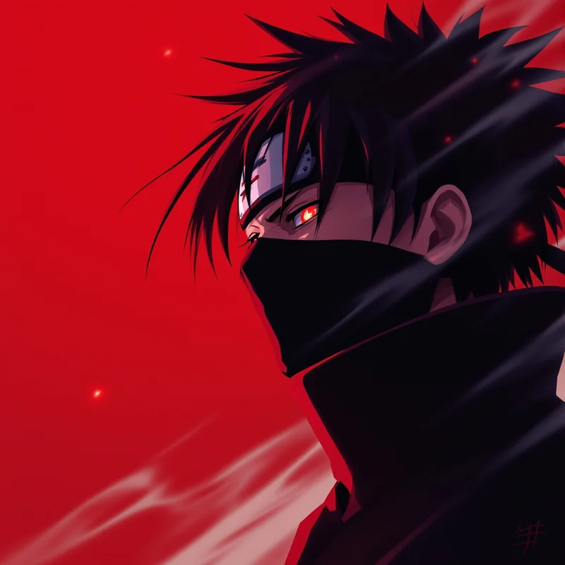 Naruto Obito profile picture with dramatic expression for profile picture use