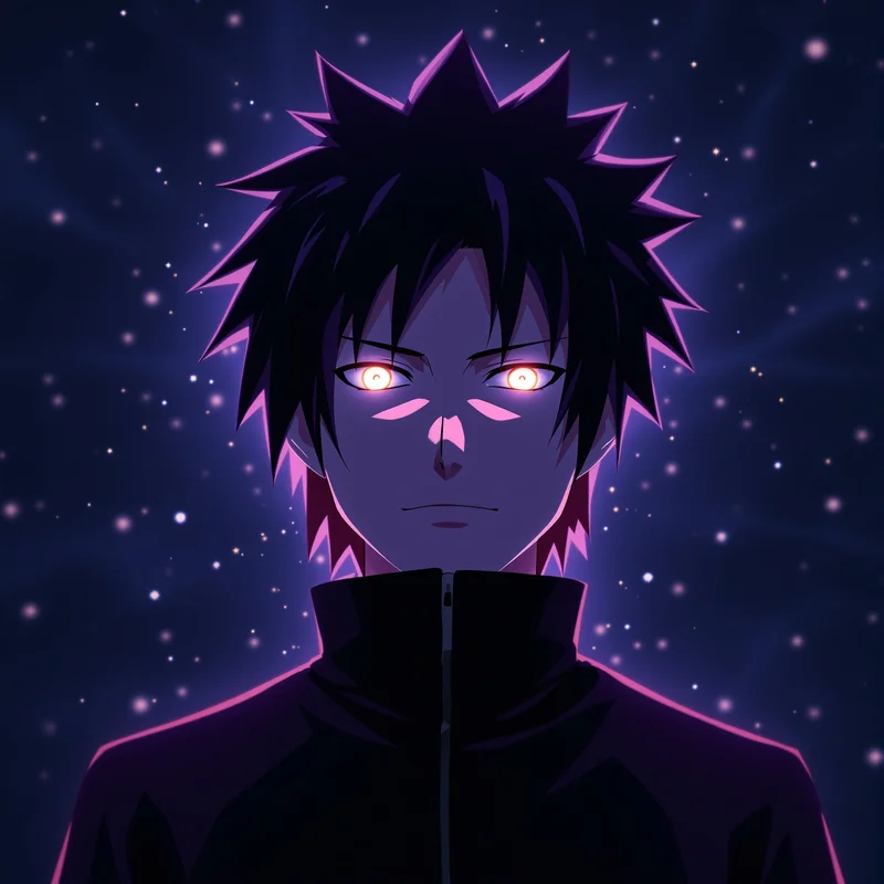 masked Obito profile icon with strong anime contrast for dark PFP styling