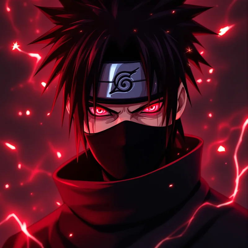 centered Obito PFP portrait with sharingan aura for portrait display