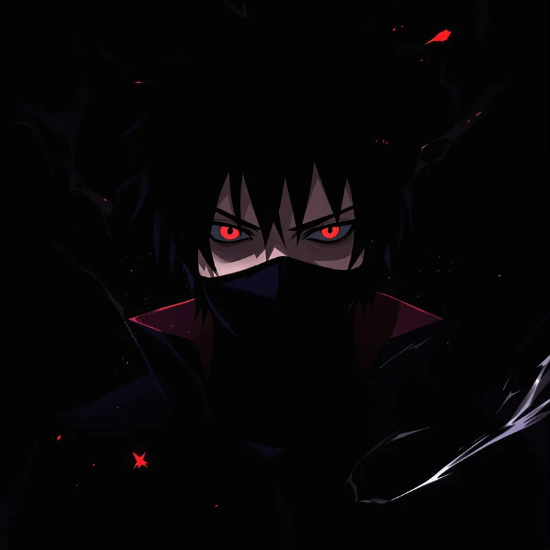 centered Obito PFP portrait with dark anime lighting for social avatar use