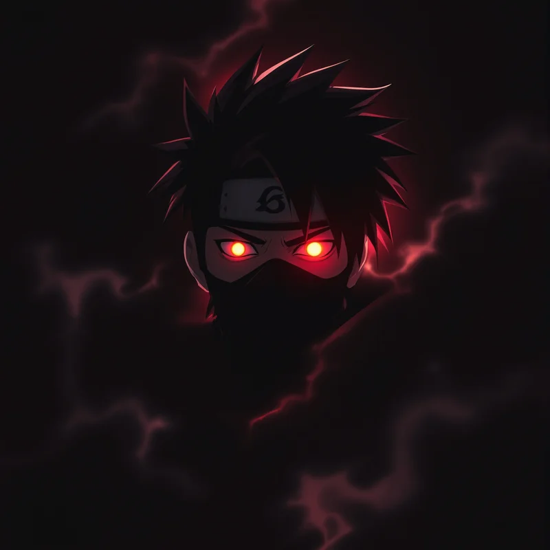 dramatic Obito PFP artwork with dark anime lighting for messaging profile icons