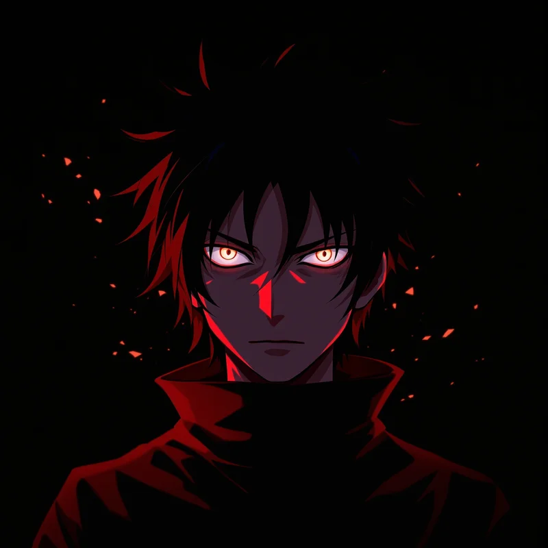 Obito anime avatar portrait with mysterious anime mood for portrait display