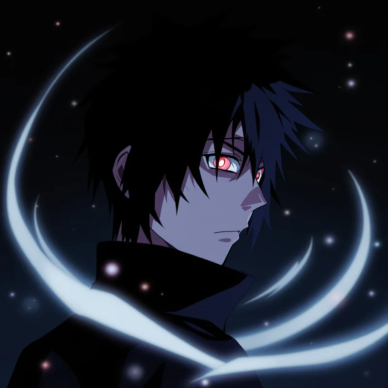 dramatic Obito PFP artwork with strong anime contrast for portrait display