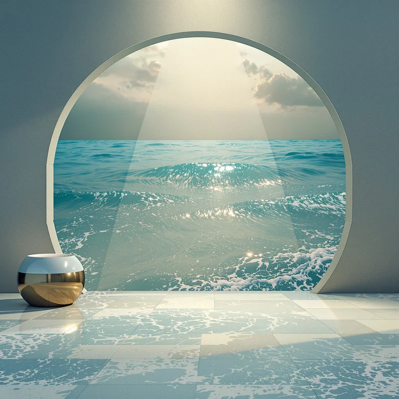 Eternal turquoise ocean background