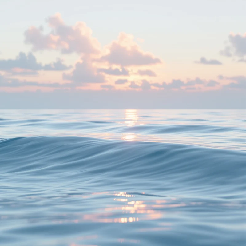 Gentle dawn ocean background