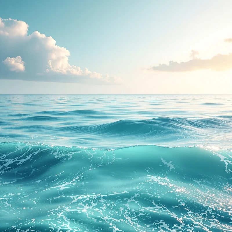Gentle turquoise ocean background