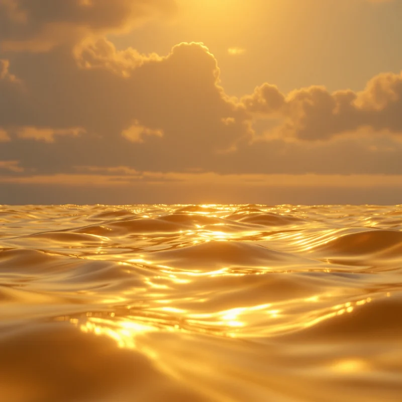 Golden horizon ocean background