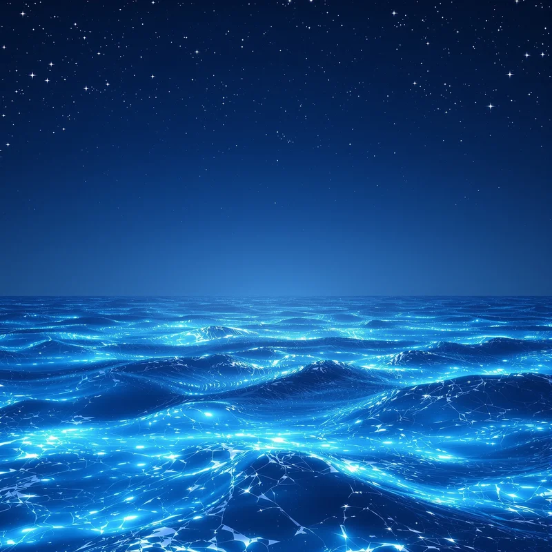 Luminous ocean background
