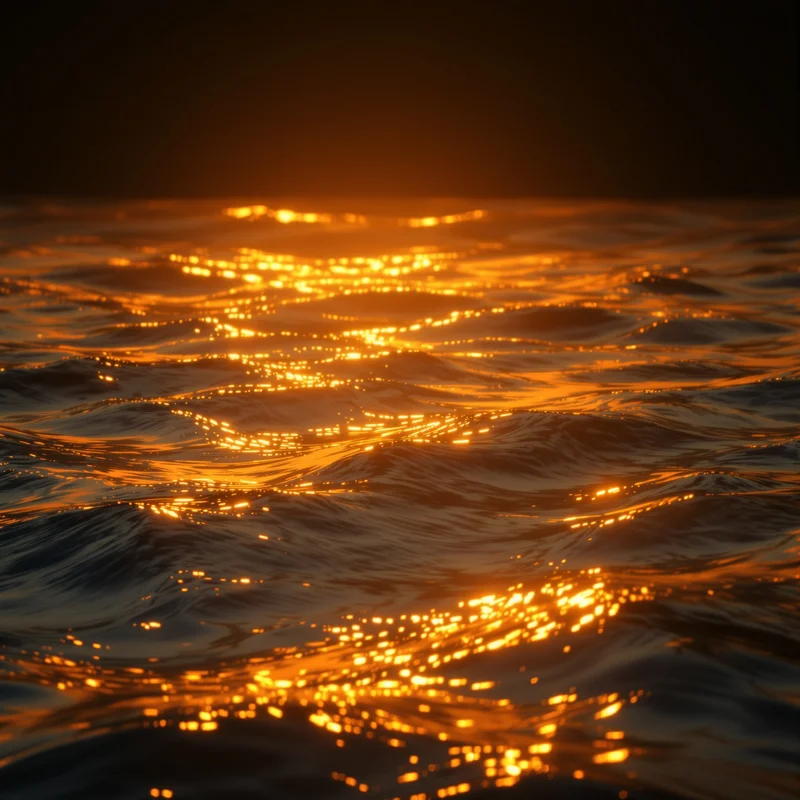 Warm golden ocean background