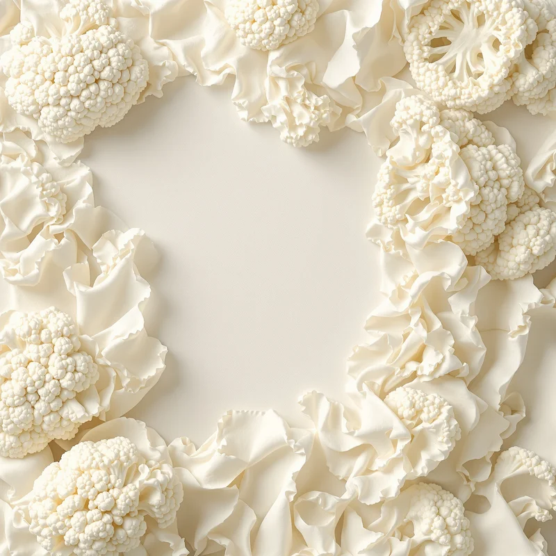 Cauliflower Silk Off White Background