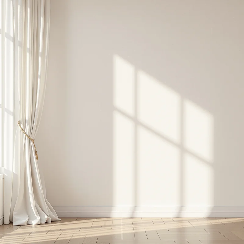 Dove Shadow Curtain Off White Background