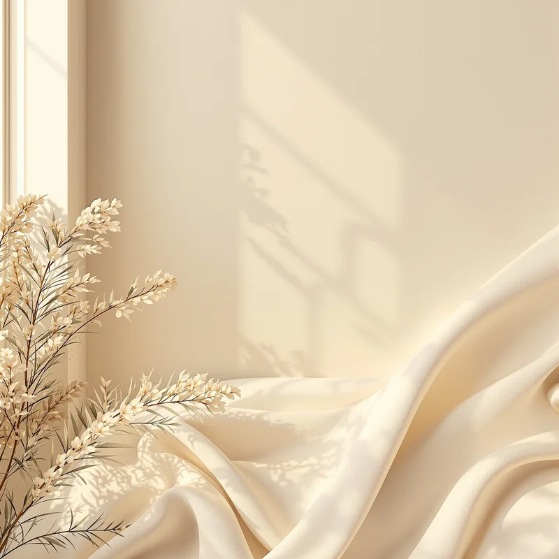 Gentle cream off white background