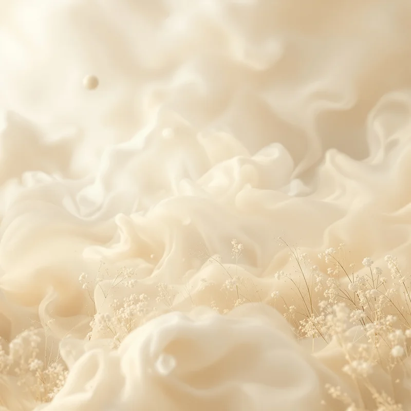 Latte Steam Veil Off White Background