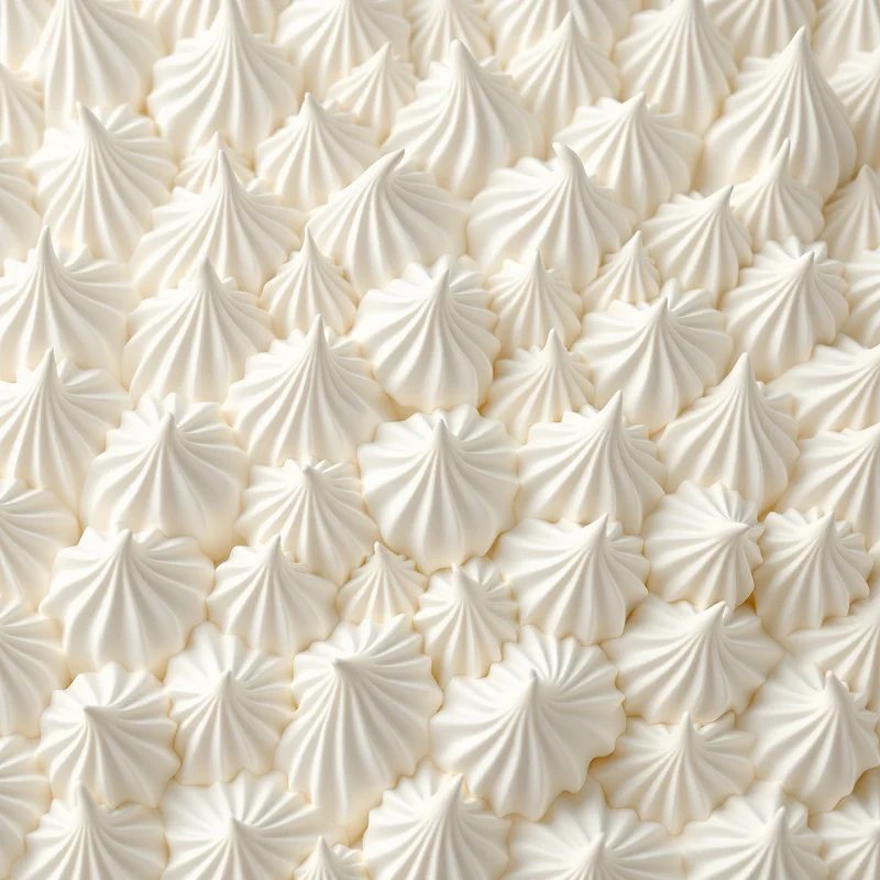 Meringue Peaks Off White Background